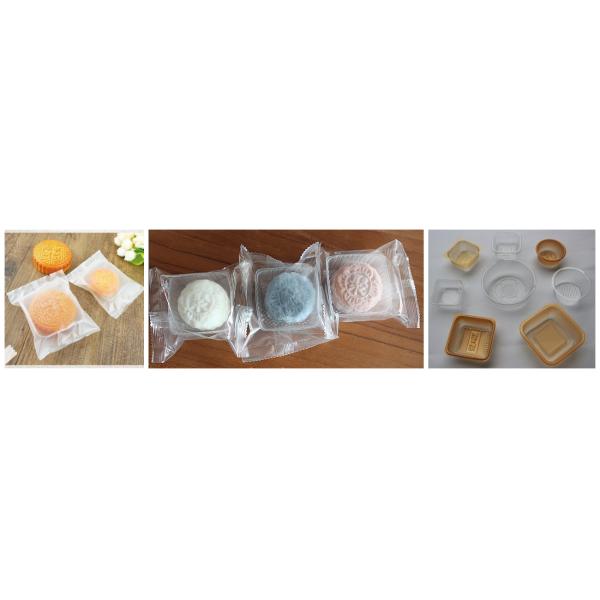 Automatic Horizontal Flow Food Container Packing Machine With Products Feeding