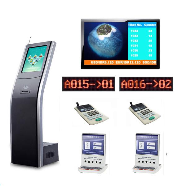 17 Inch QMS Ticket Dispenser Queue System Token Number Kiosk With Thermal Printer