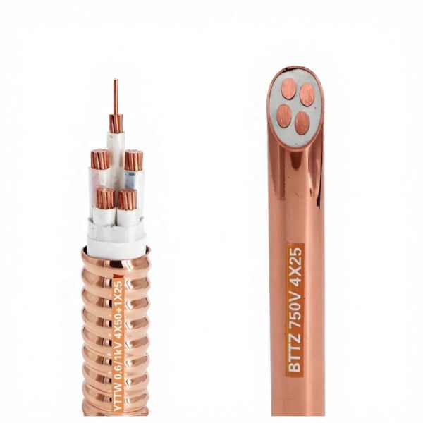 BTTZ Mineral Insulated 0.6/1kV 1.8/3kV Fire Resistant Power Cable With Fire Survival +950°C
