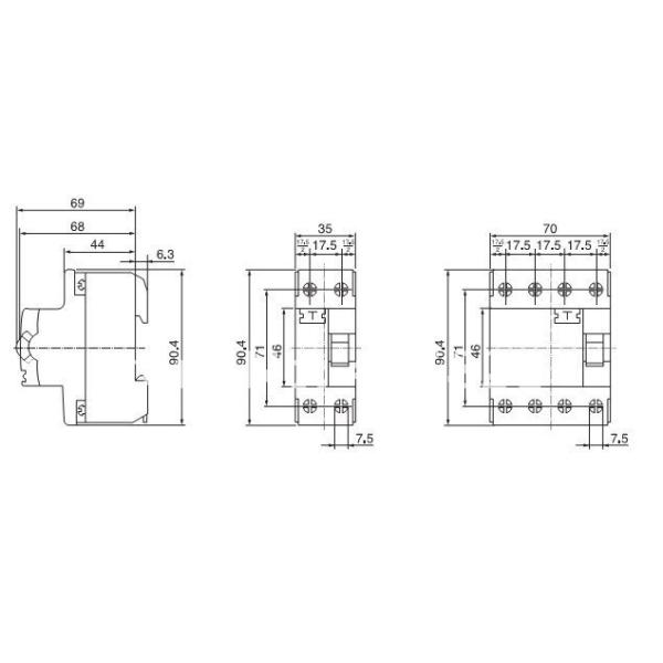 Residual Current Protection Air Circuit Breaker F360 2P/RCCB F362
