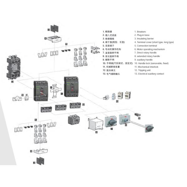 Low Voltage Thermal Magnetic Molded Case Circuit Breaker 400A 630A