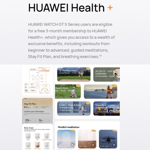 Original Hua-wei WATCH GT 5 Tracker Smart Watch Health Monitor 100+ Sport Modes Smartwatch Call 2-Week Battery Life