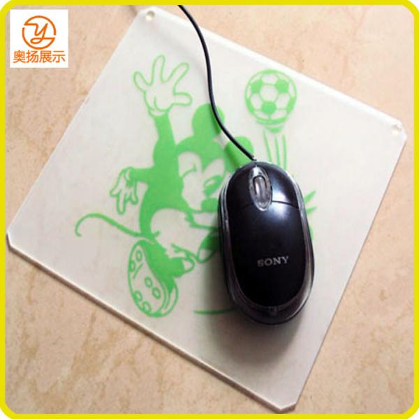 Customzied fashionable led square plexiglass acrylic mouse pad
