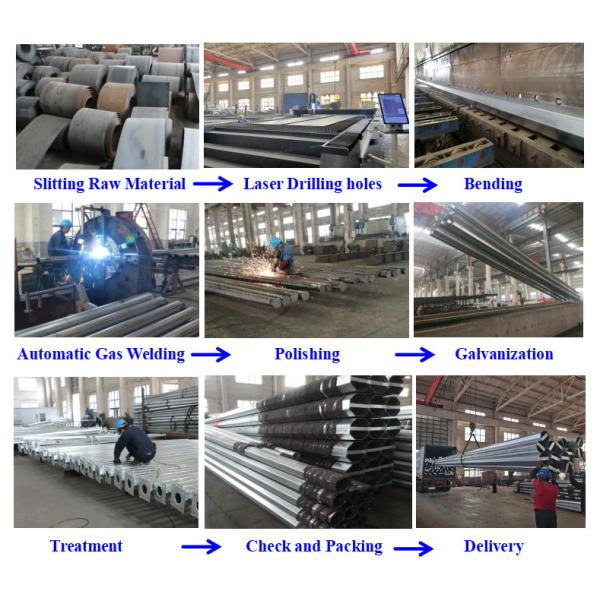 Hongxin Philippines Q345 High-Performance Distribution Steel Pole for Stable Power Distribution