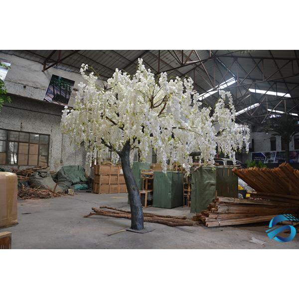 Three Dimensional Artificial White Wisteria Tree Romantic Atmosphere