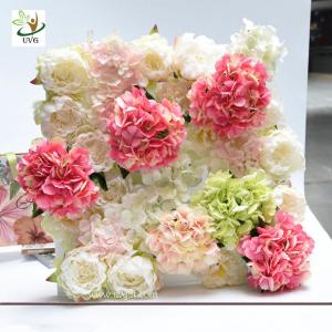 Buy cheap UVG wonderful silk rose wall weddings with fake penoy flowers for wedding Décor CHR1143 product