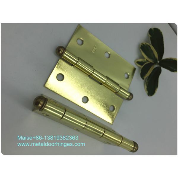 Flat Tip Heavy Duty Door Hinges Golden Plated With Screws Inner Box