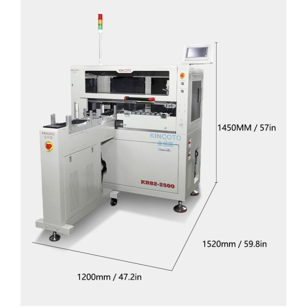 KR82-2500H Auto Tray IC Programming Machine | 8 Stations + Stack Tray Feeder | ±0.03mm Linear Motor for QFN/SOP/QFP | 2500 UPH
