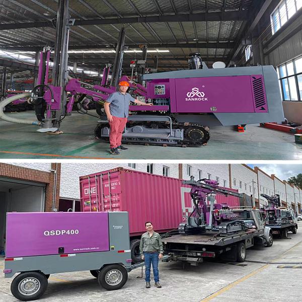 Crawler Top Hammer Drill Rig Hydraulic DTH Drilling Rig With Automatic Rod Changing System