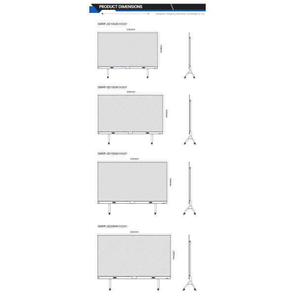 Good Price Customized 156inch 3D Movable Stand LED Multimedia Teaching All-in-One Machine