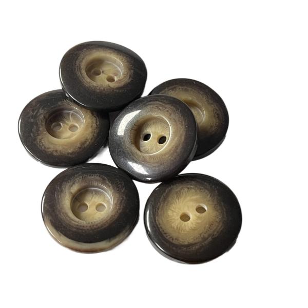Women'S Coat Irregular Mould Faux Horn Button With Slot On The Central Two Hole