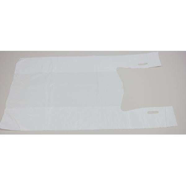 Plastic Bag-WHITE Plain Embossed T Shirt Bag 13 mic - 100 bags/bundles , HDPE material