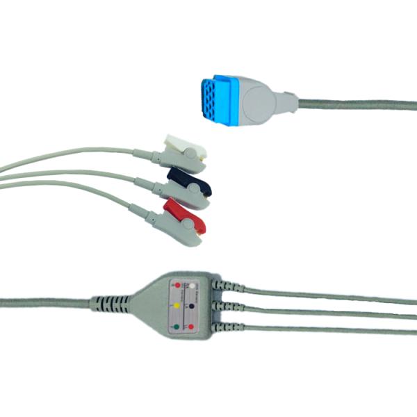 Marquette Ge Ecg Cables 11 Pin 3 Lead Ecg Cable Grabber AHA