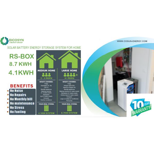 8.7kWH 7000W 170AH Li-ion Home Battery System Independent Energy storage with Smart BMS whole system 10 Years Warranty
