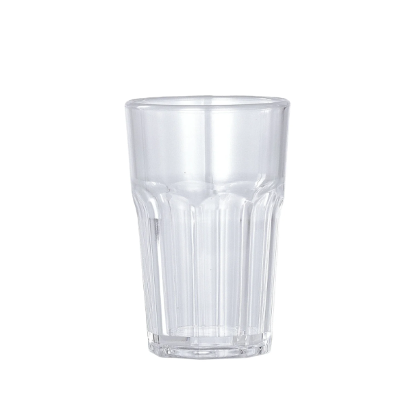 Unbreakable Octagonal Plastic Shot Glass Clear 200ml High Octagon PC PS Cup
