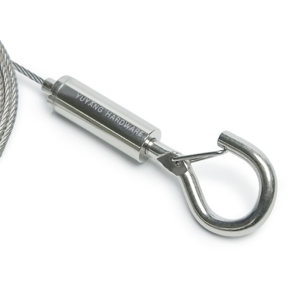 Ceiling Hook Hanging Cable Kit for Billboard, Acoustic Panel, Sign Adjustable Snap Hook with Steel Cable Suspension Kit