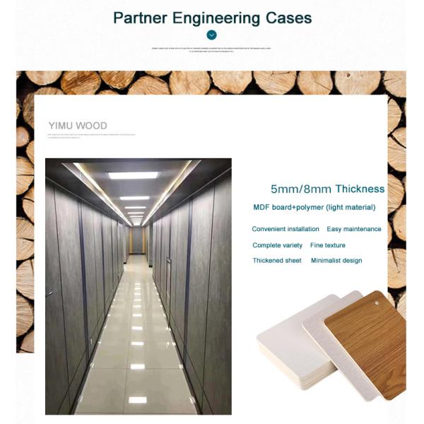 Interior Architectural Waterproof MDF Sheet 3D Damask Water Resistant MDF Board