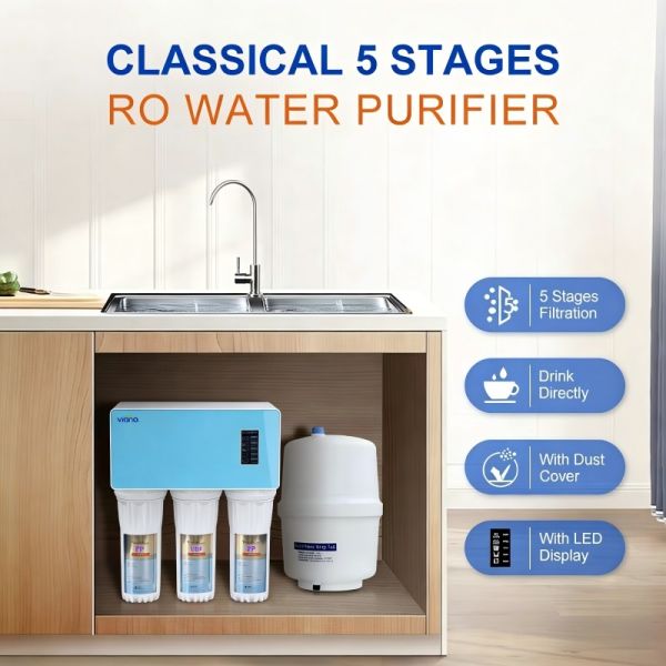 5 Stage Undersink RO Water Purifier Leak Proof With LED Smart Display