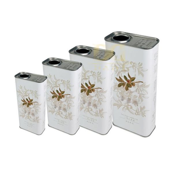 Custom Printed 125ml 150ml 250ml Rectangular Food Grade Tin Can Container for Olive Sunflower Cooking Oil Storage