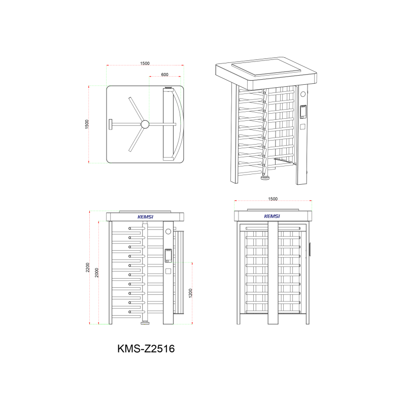 Stadium Full-Height Turnstile With QR Code Ticketing & Anti-Climb Access Control