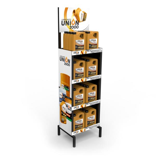 Double Sided Display Stand PVC Pegboard Shop Product Display Stand