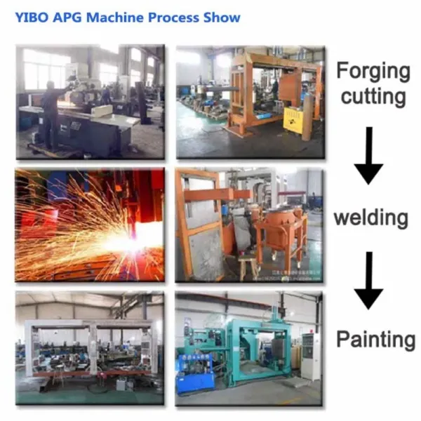 Epoxy Resin APG Clamping Machine with 1000X1000mm Clamp Plate Size 250X1650mm Stroke and 900X400mm Core Puller Stroke