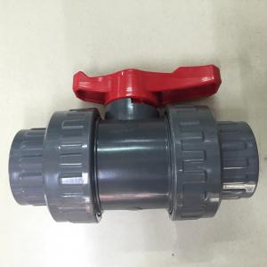Buy cheap Black Red DN20 UPVC Double Union Ball Valve product