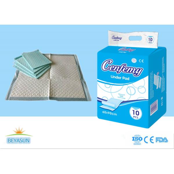 Professional Nonwoven Disposable Bed Pads with Super Absorbent Layer and Plain PE Film Back Sheet