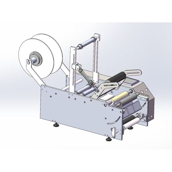 Round Bottle Labeling Machine Desktop Semi-automatic Glass And Plastic Bottle Label Printing Machine With CE Certification