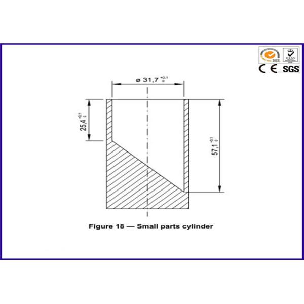 ASTM F963 EN-71 Toys Testing Equipment small parts test cylinder 70 * 38 * 38 mm