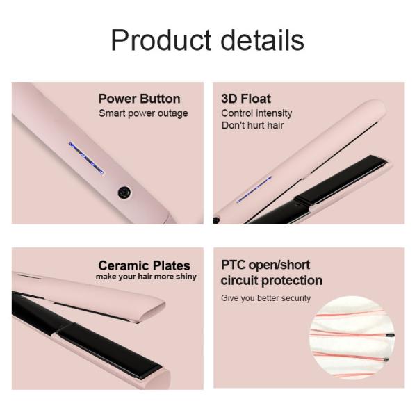 55W 2 In 1 Ceramic Tourmaline Ionic Flat Iron Hair Straightener Curler LED Display