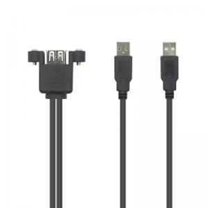 Buy cheap Panel Straight Custom USB Cables Dual Head USB A Male To Female 0.5m 1m 1.5m product