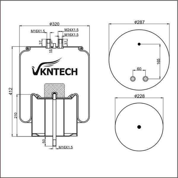 Pneumopillow 4912NP07 Truck Air Spring For French car Magnum 5010294307