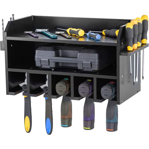 Tool Storage Rack Heavy Duty Metal Wall Mount Shelf Storage Box with Plant Fiber Type