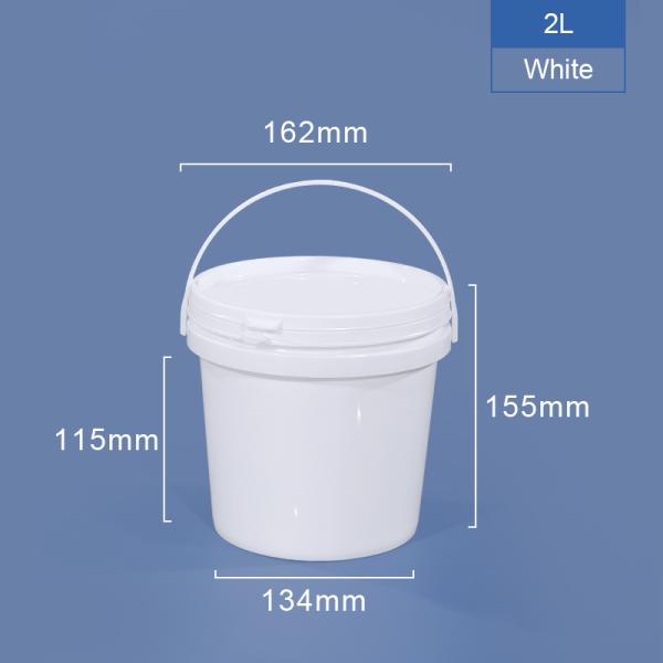 liquid fertilizer PP Round Plastic Bucket With Lid Handle Printing with Heat Transfer