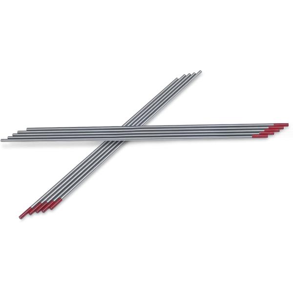 Unleash Your Tig Welding Potential with WT20 3/32 2.4mm*175mm Red Tungsten Electrodes