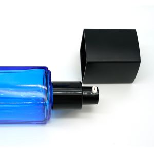 Hanya Glass Lotion Bottles Square Blue Yellow 50ml Foam Pump Bottle