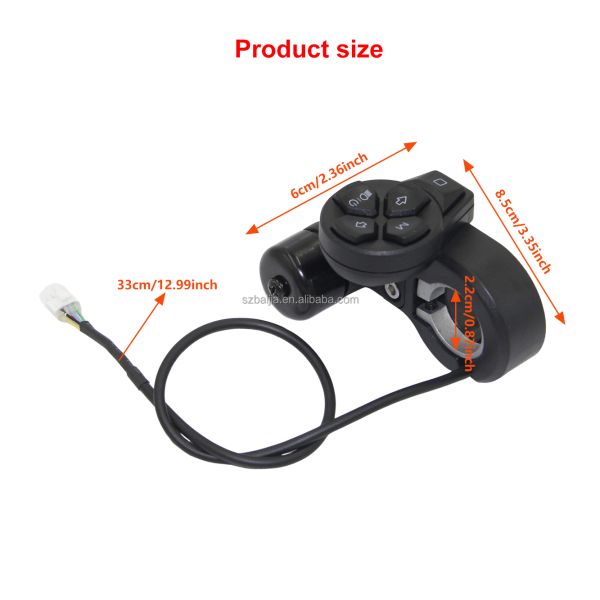 Water Resistant Shock Absorption Combination Switch with Adjustable Handlebar Control for ZT3 Pro/F3/F3 Pro Electric Scooters