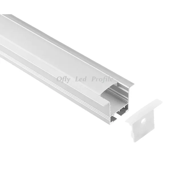 6063 T5 Aluminum Alloy Recessed LED Profile 35mm W X23mm H with Heat Dissipation for LED Strips