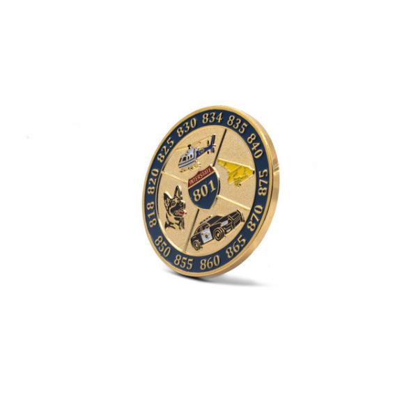 Custom 2 Inch Brass Commemorative Coin with Soft Enamel for USA Navy Challenge Collectible