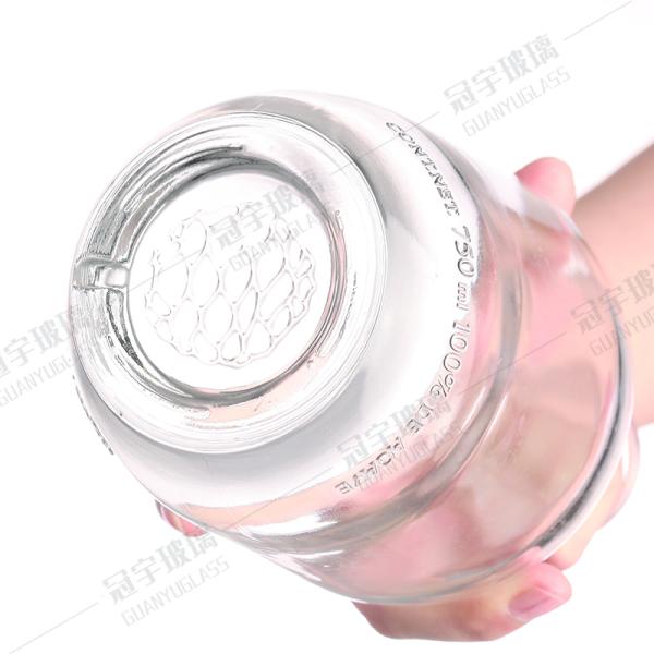 Acceptable Customer's Logo Glass Products 500ml 750ml Empty Alcohol Bottle with Cork