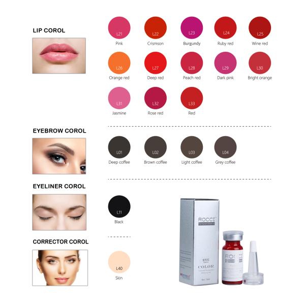 Color Positive Micro Pigment Ink For Lips / Eyebrow / Eyeliner 19 Colors Optional