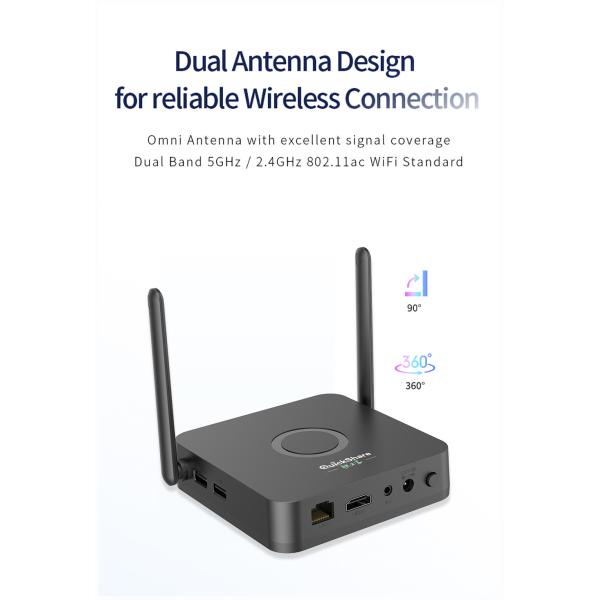 Win10 Wireless Presentation Box ODM 20m Transmit Distance For Meeting Room