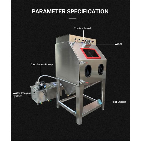 Vapor Cleaning Wet Sandblasting Machine for Closed Loop System