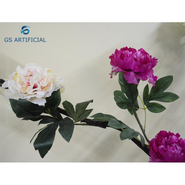 Eco - Friendly Artificial Peony Flower / Fake Tree For Living Room