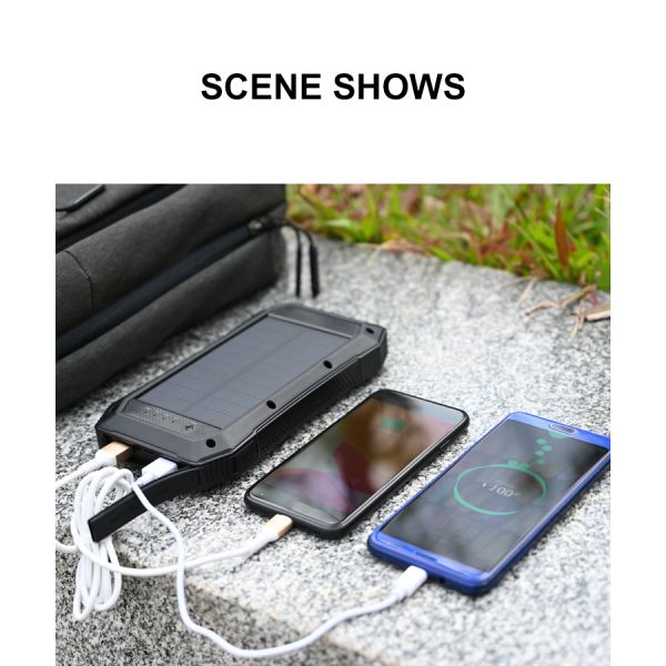 Dual USB Waterproof Solar Power Bank