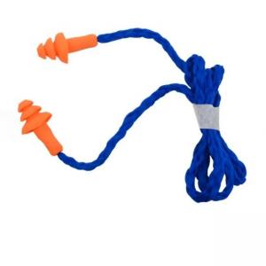 China Safety Reusable Silicone Foam Ear Plugs 31.5 X 12.5mm With Nylon PVC Cord on sale
