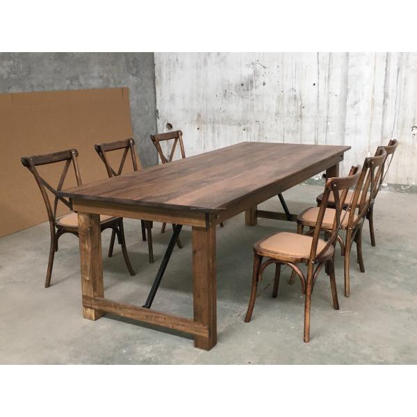 Cover Material Solid Wood Classical Design Folding Farm Dining Wedding Table with Wooden Cover and Folding Feature