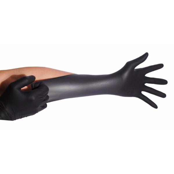 Durable Black Nitrile Disposable Gloves Effectively Enhancing Grasping Force