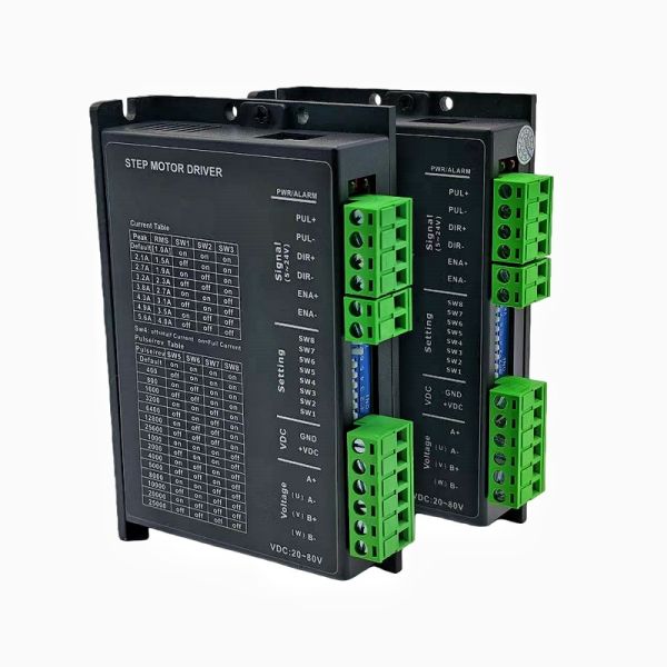 DM556 Stepper Motor Driver with 5.6A Peak Current DC20V-80V Voltage Range and 51200ppr Microstepping for Nema23 Motors
